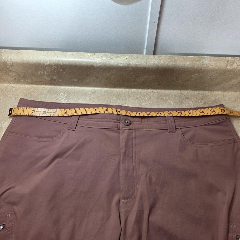 Eddie Bauer Pants Womens 18 Pink First Ascent Cargo Hiking Stretch Nylon Outdoor - Picture 9 of 15